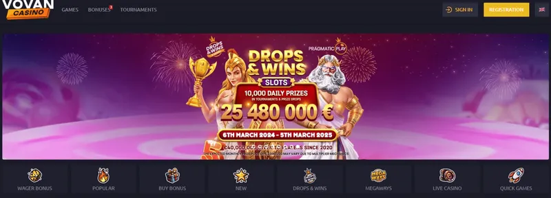 Обзор казино Vovan